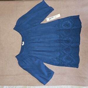 LAST CHANCE Navy Blouse size XS for $15